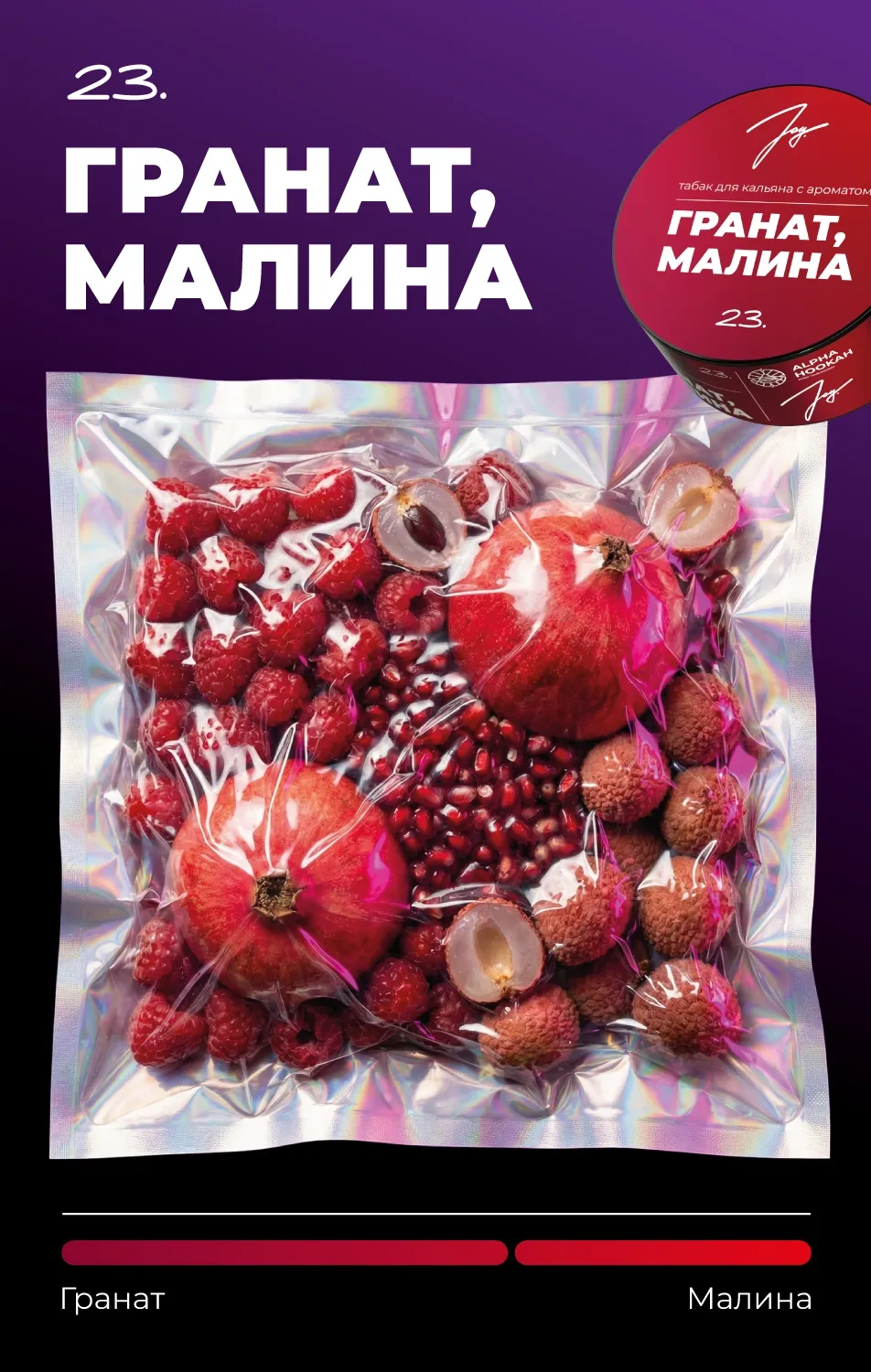 Гранат, малина