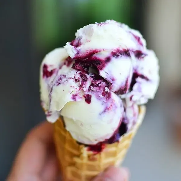 Blueberry Vanilla Ice Cream